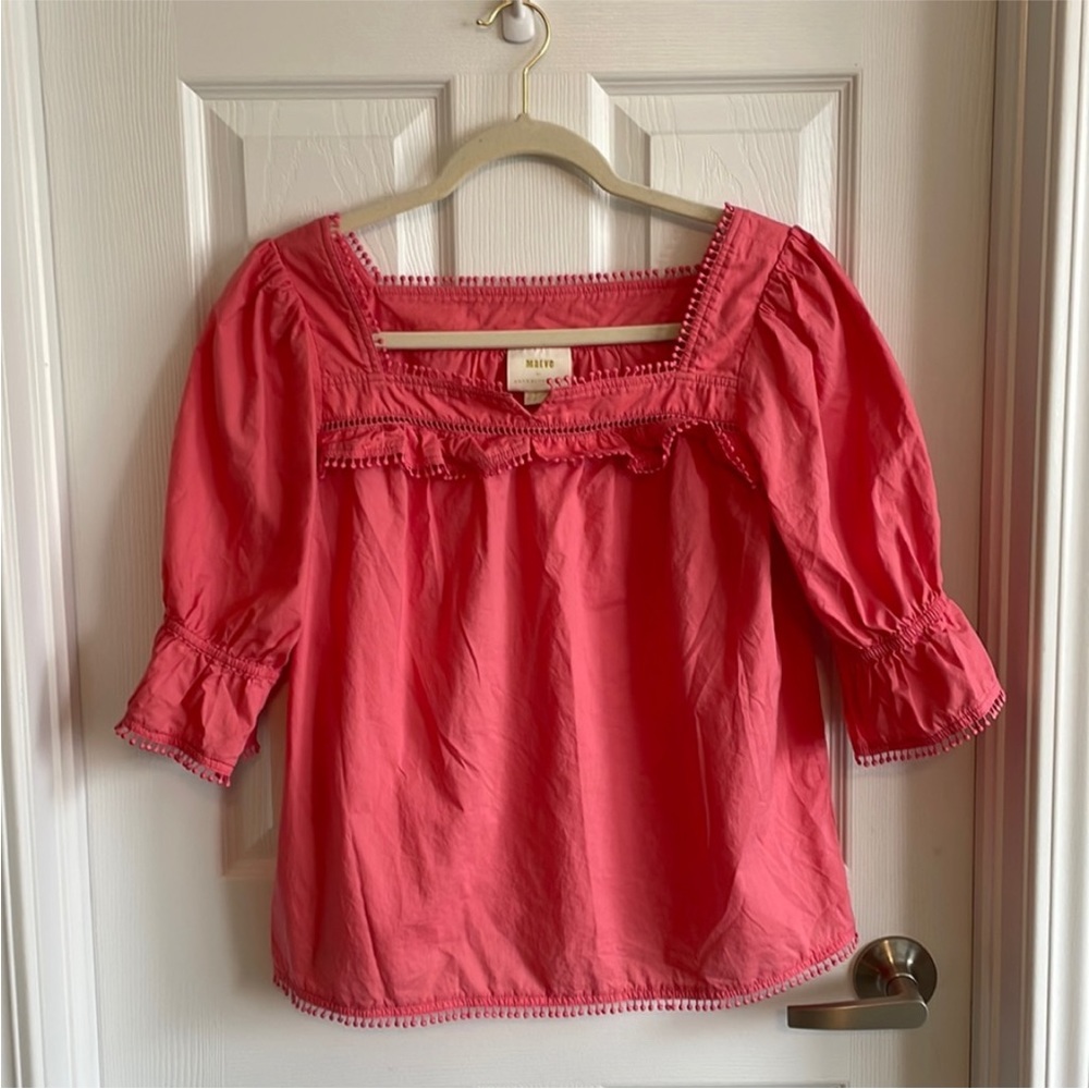 Anthropologie Pink Tunic Top